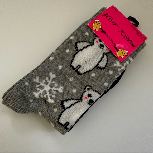 NWT Betsey Johnson | Holiday 3 Pair Package Crew Socks - Picture 1 of 3